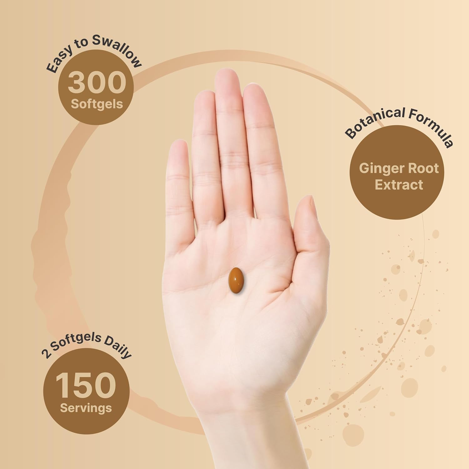 Detalle 2 de NatureBell Ginger Supplement, 300 Softgels