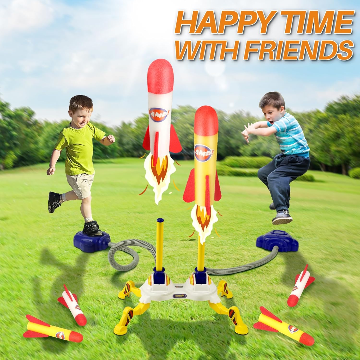Thumbnail 2 de TODARRUN Space Rocket Launcher for Kids: 6 Rockets, Dual Pedal Action, LED & Foam Variants