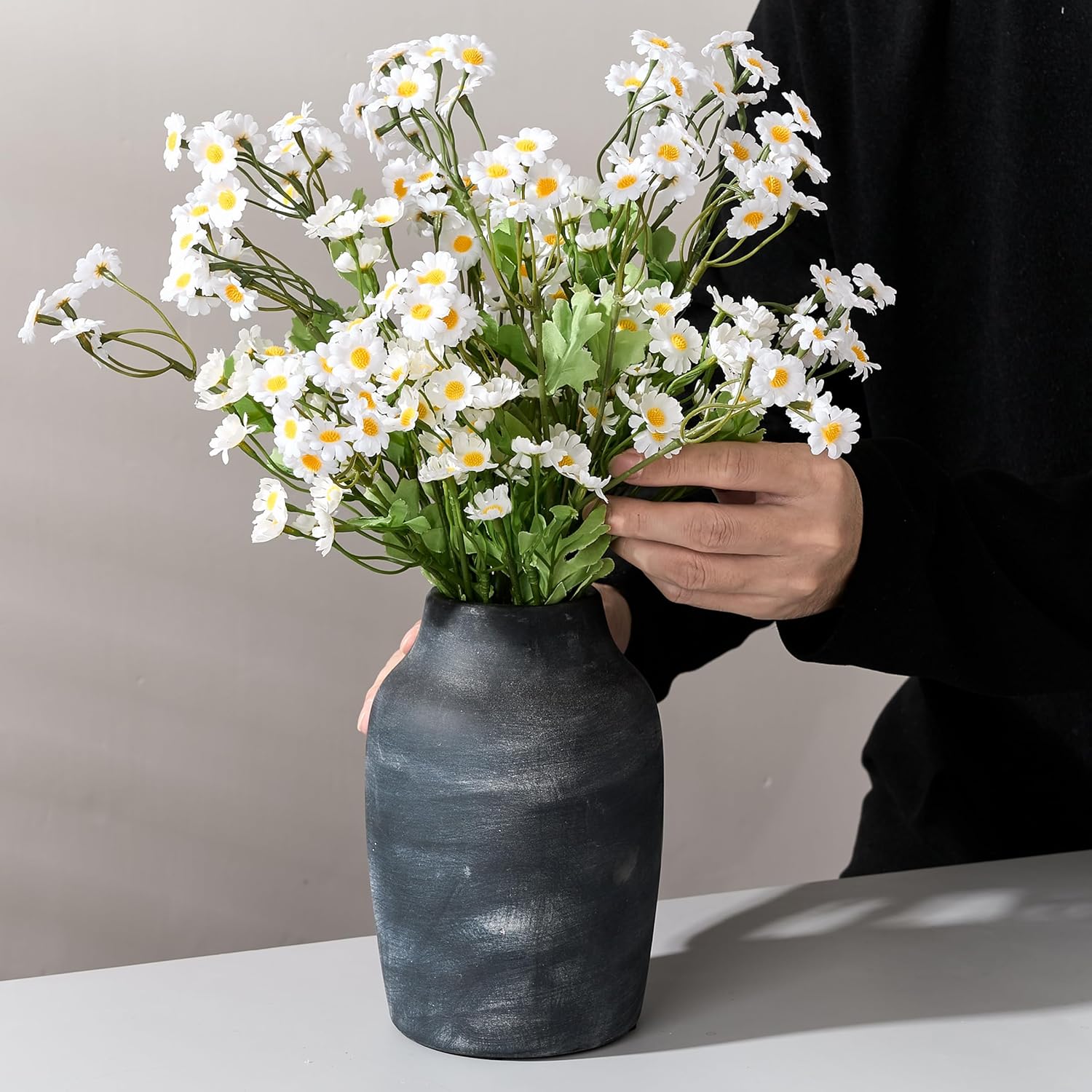 Thumbnail 5 de PORCER Rustikale Bauernhaus-Blumenvase 18,3 cm 🏺