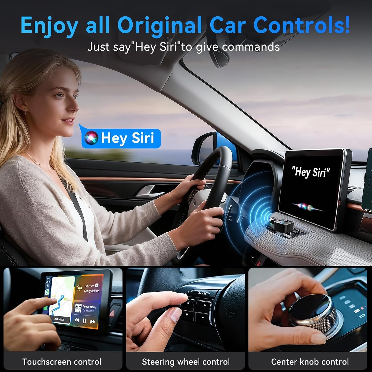 Detalle de 2 in 1 Adattatore Wireless per CarPlay & Android Auto – Plug and Play