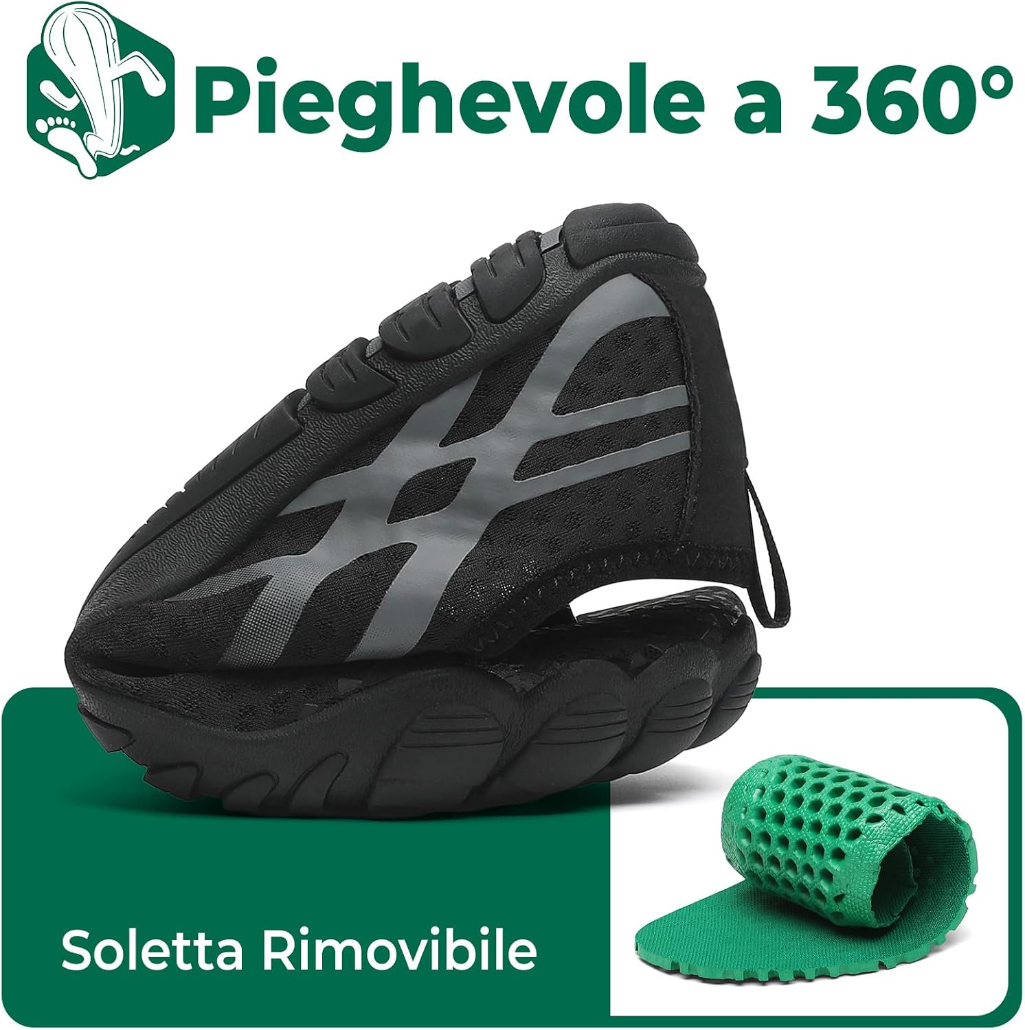 Detalle 2 de SAGUARO Scarpe da scoglio uomo donna con asciugatura rapida (gr. 36–48)