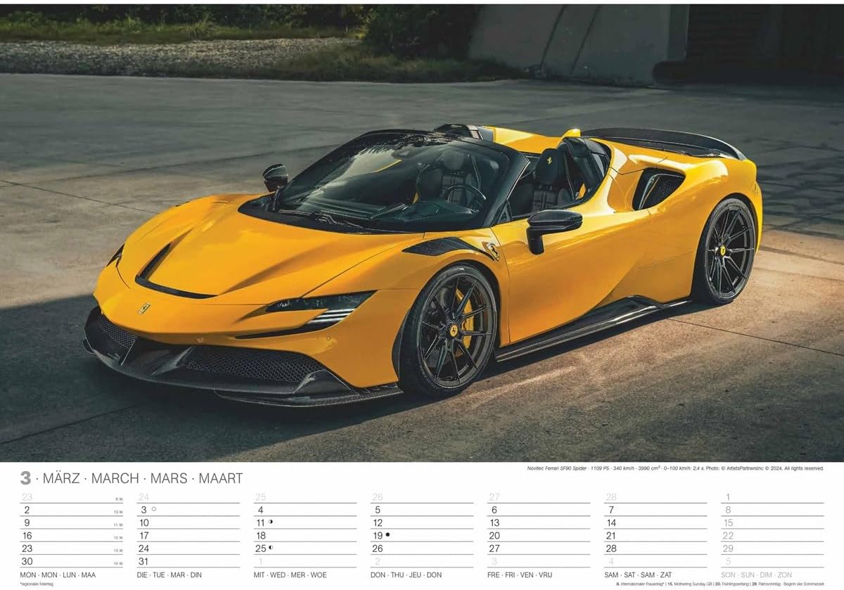 Thumbnail 6 de Sports Cars Kalender 2026 von N Neumann – Wandkalender DIN A3 mit 12 Luxusauto-Motiven