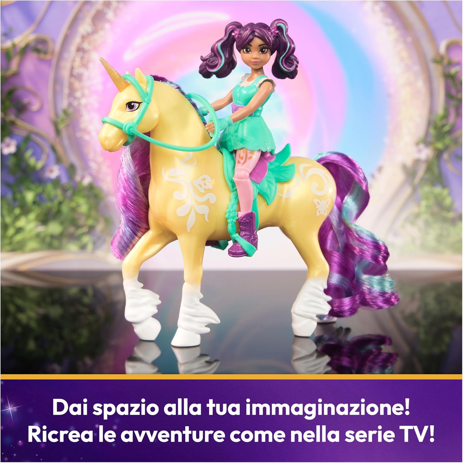 Thumbnail 4 de Set Unicorn Academy Ava & Leaf: bambola snodabile con unicorno e accessori per l’equitazione