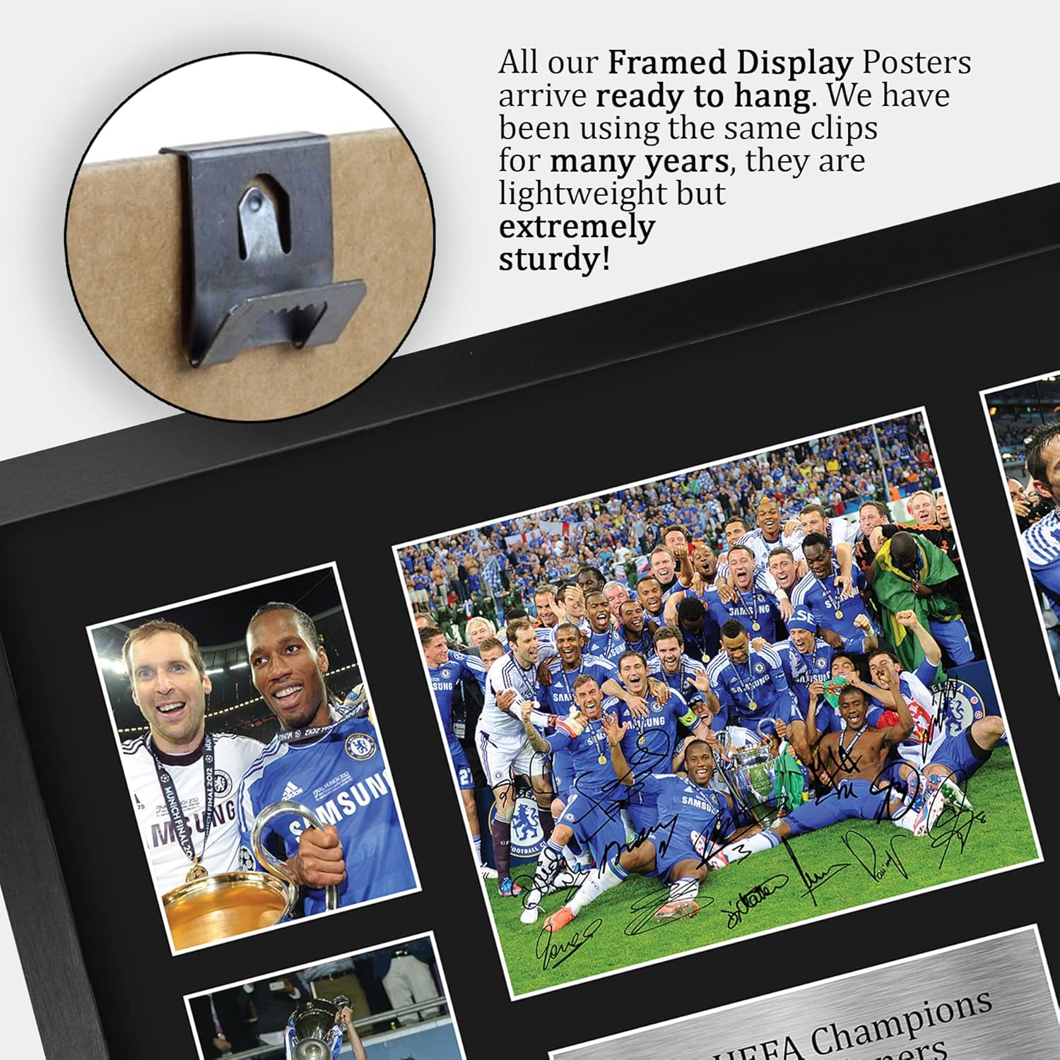 Thumbnail 4 de HWC Trading FR A3 Champions League Winners 2012 framed signed autograph memorabilia photograph display