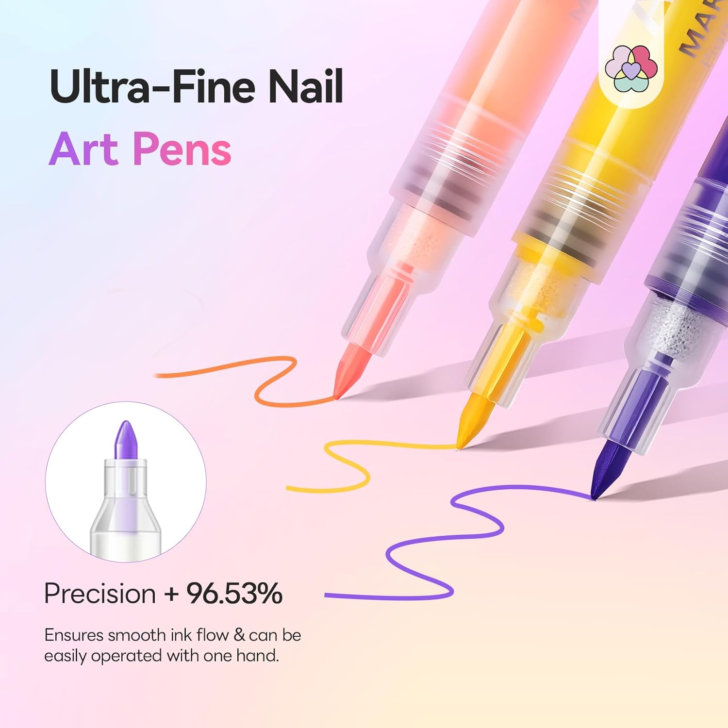 Detalle de Saviland Nail Art Pens Set 48 Colors