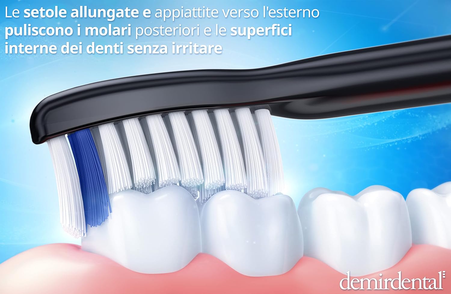 Thumbnail 4 de Set 8 testine demirdental compatibili Philips Sonicare (Extra Morbido, Nero) HX6058eb