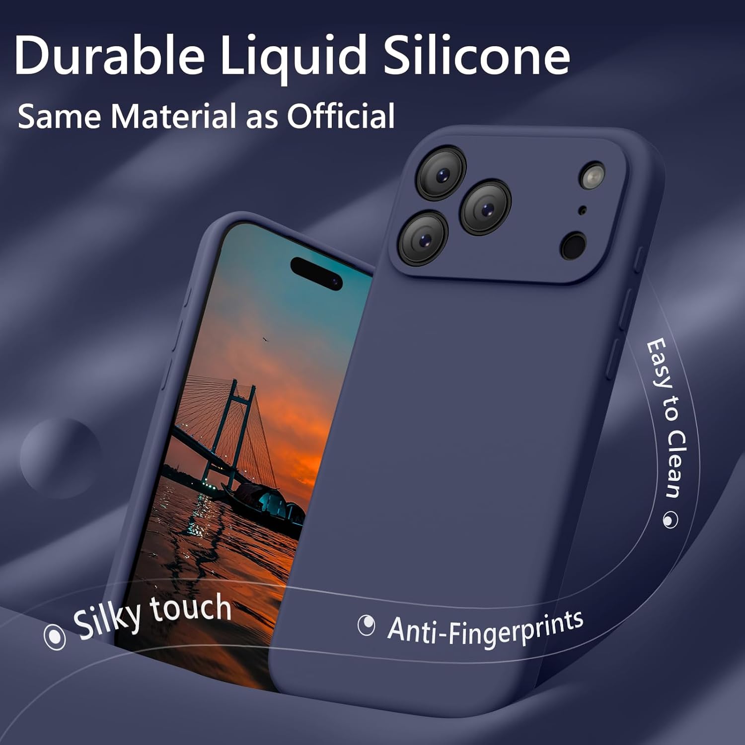 Detalle 2 de FireNova Magnetic for iPhone 17 Pro Case (MagSafe) with Camera Control Button, Navy Blue, 6.3 in