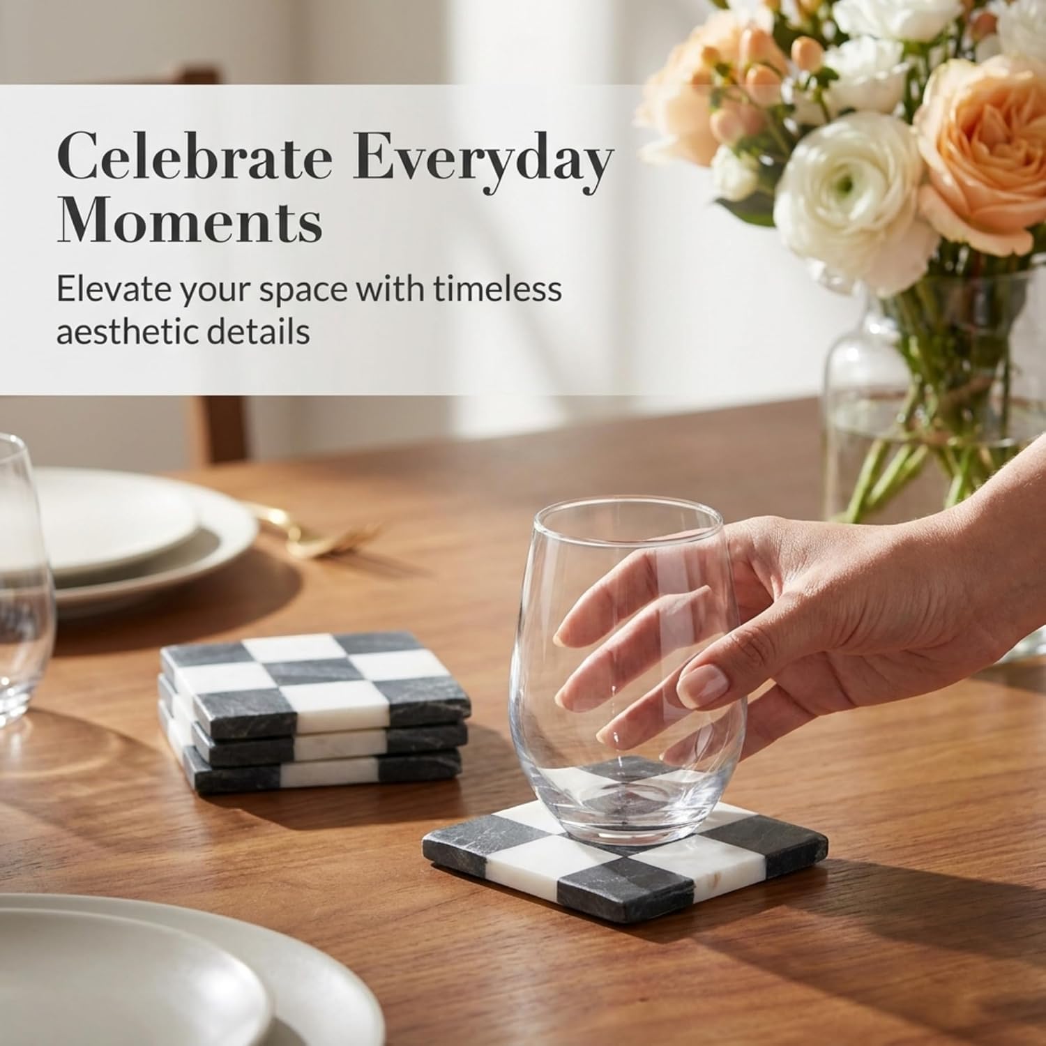 Detalle 2 de Mud Pie Coaster Set 4-inch