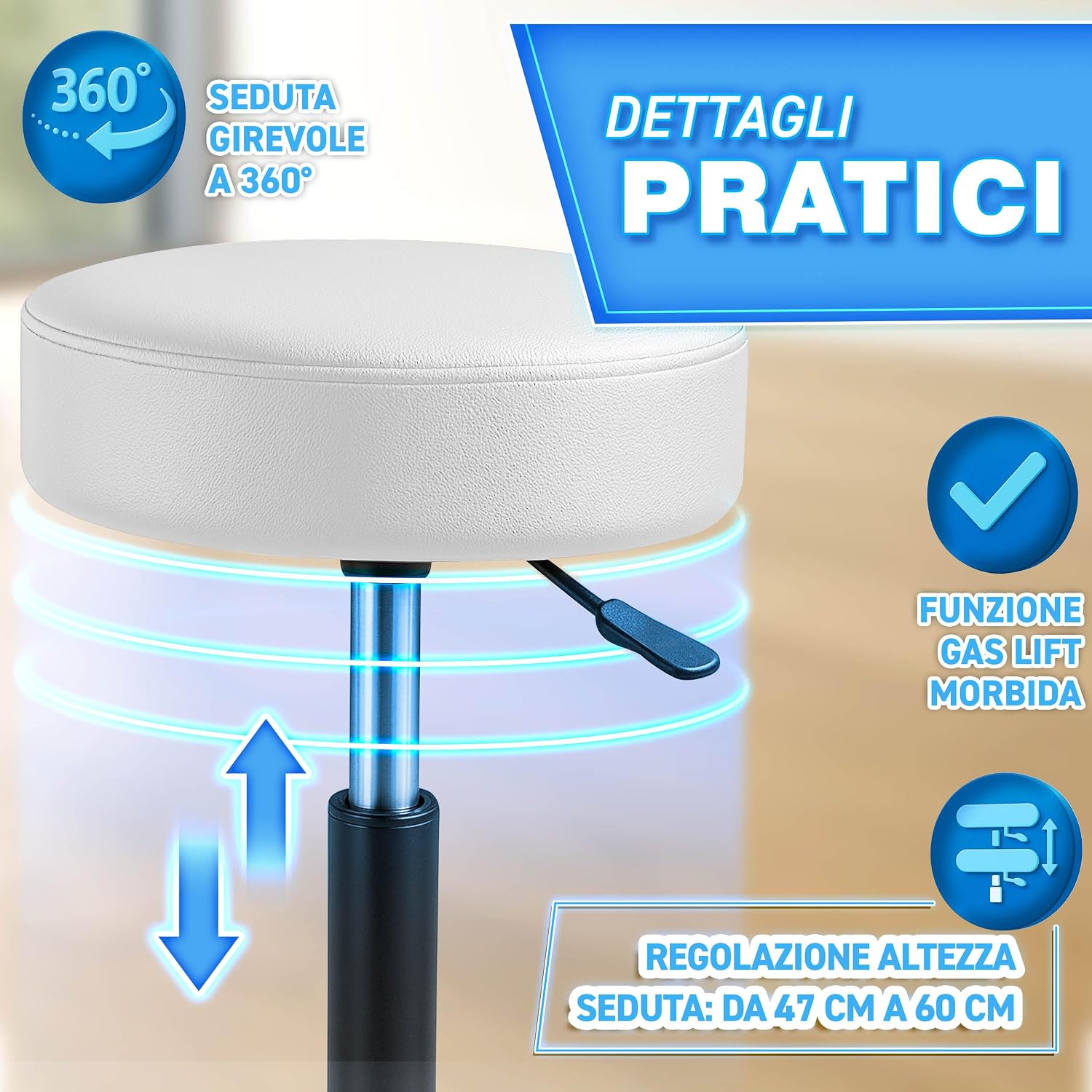 Thumbnail 4 de Sgabello girevole TRESKO 47–60 cm