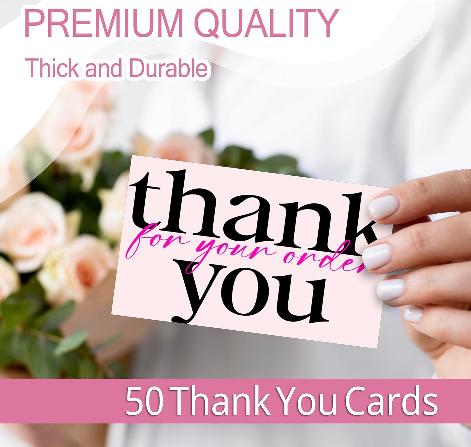 Detalle de RYIGYWE Thank You Cards, 2 x 3.5 in.