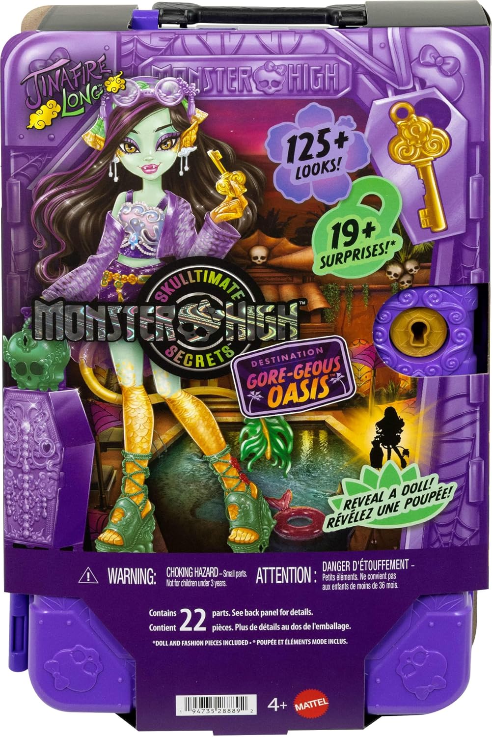 Thumbnail 5 de Monster High Skulltimate Secrets Jinafire doll set with 19 surprises