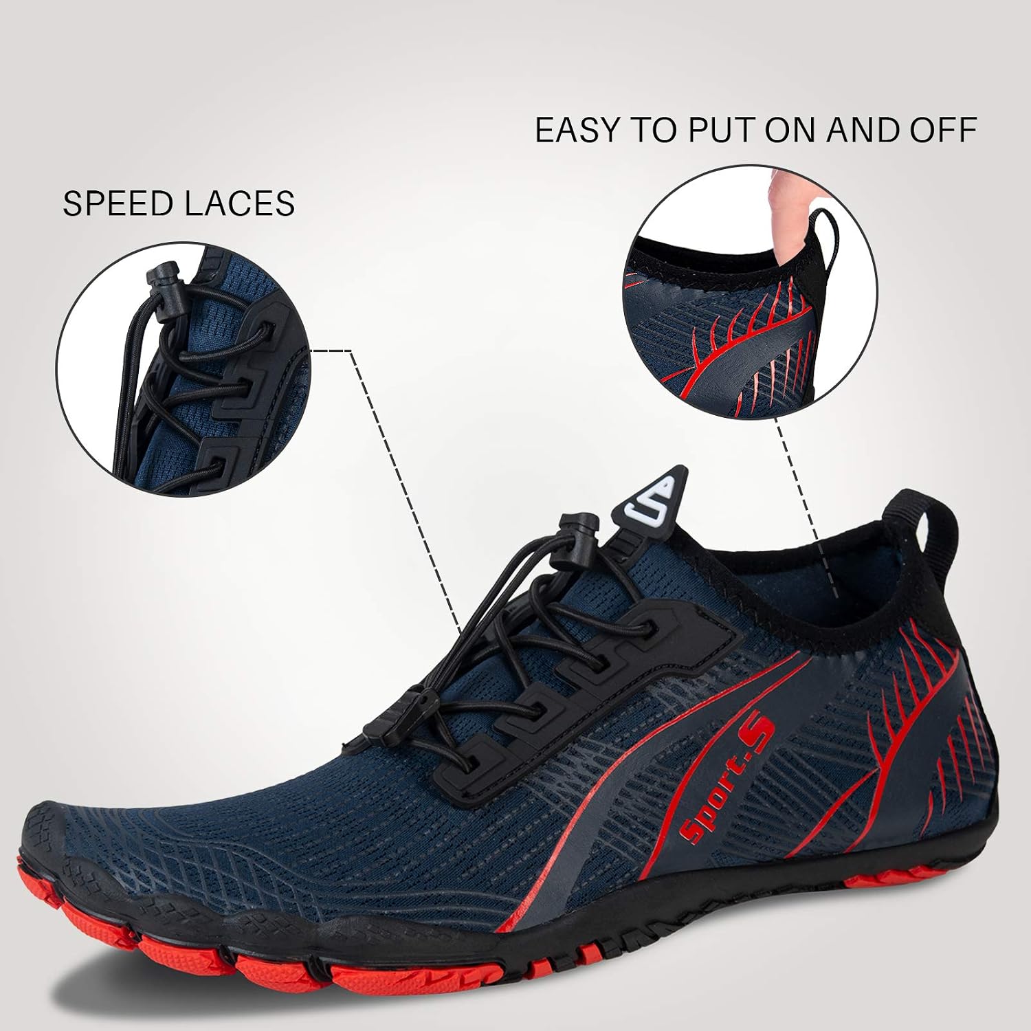 Thumbnail 2 de Barefoot Shoes Mens Women Water Shoes: Lightweight, Flexible Trail and Beach Trainers