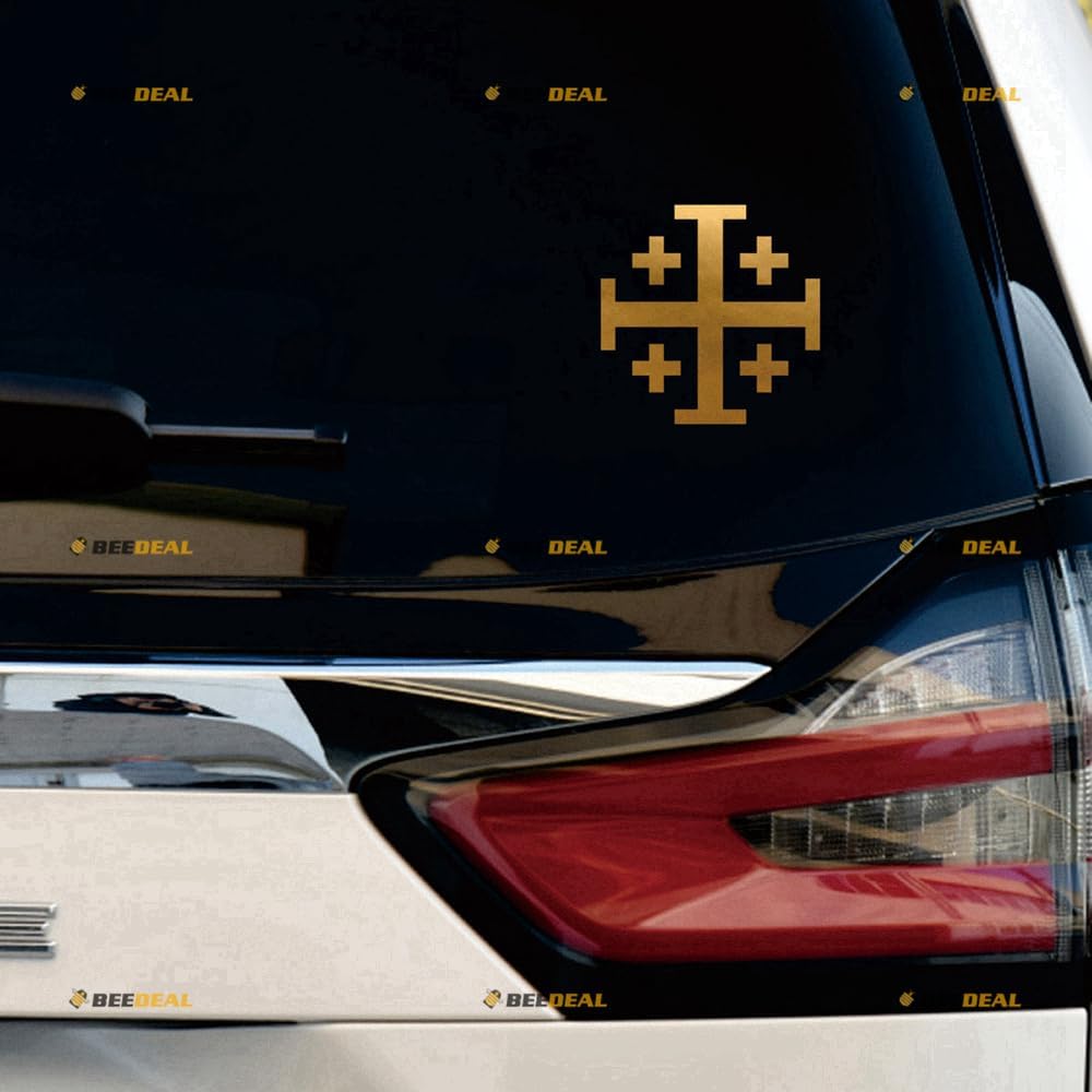 Detalle 2 de Jerusalem Cross Vinyl Decal, 4-inch