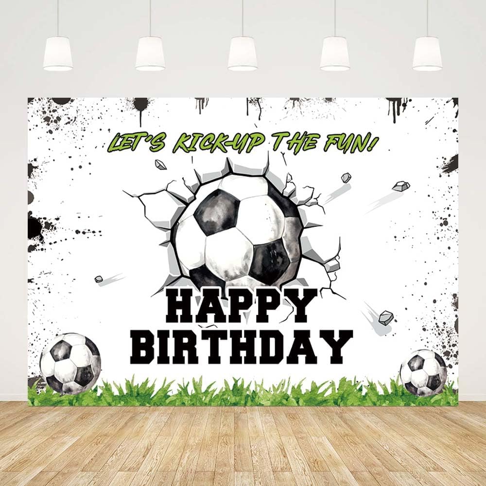 Thumbnail 3 de AIBIIN Soccer birthday backdrop 2.1m