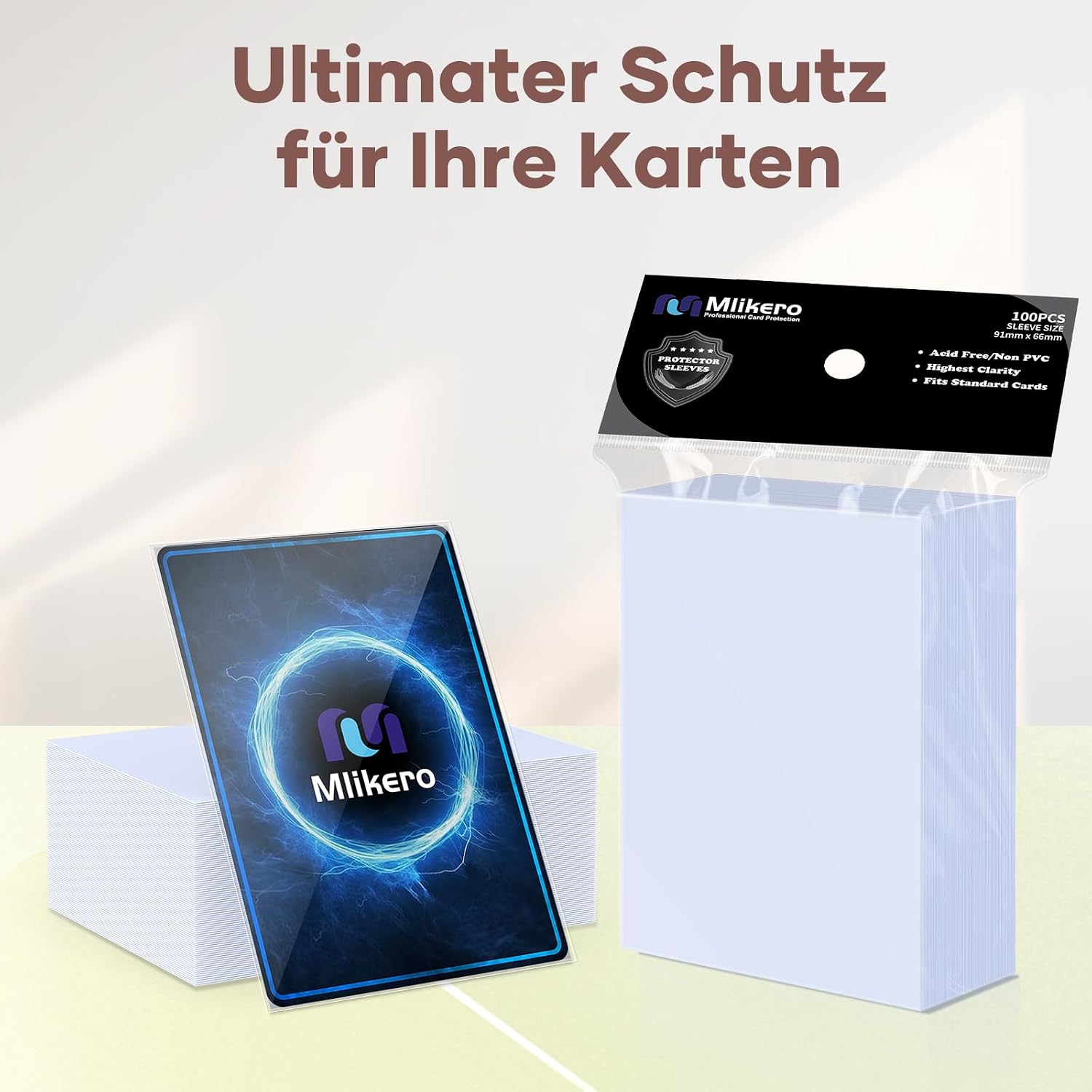Detalle 2 de Mlikero Kartenhüllen Soft 600 Stück, 66 x 91 mm