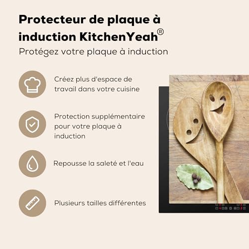 Detalle de KitchenYeah Protection Plaque Induction – Protège et Déco pour Plaque Vitrocéramique 60x52 cm