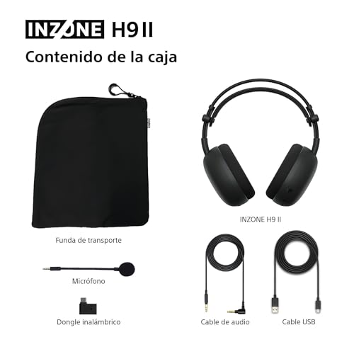Thumbnail 11 de Sony INZONE H9 II: Auriculares gaming inalámbricos con cancelación de ruido y micrófono extraíble (Fnatic Edition)