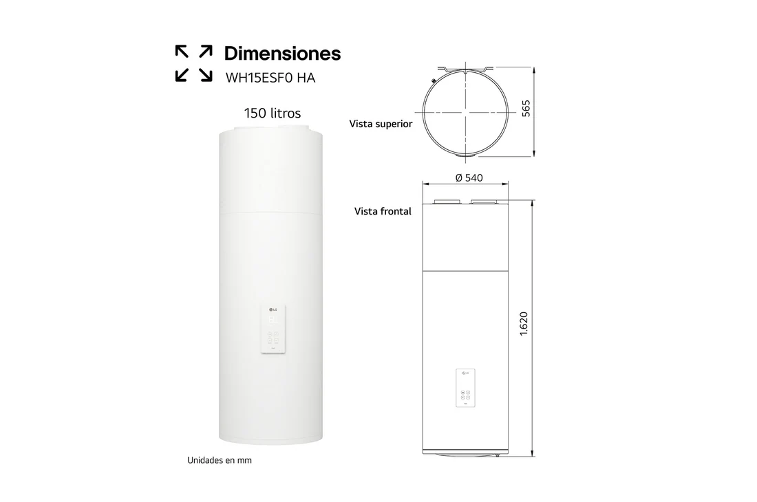 Detalle 2 de LG Aerotermo Aqua Therma R290 150 ℓ