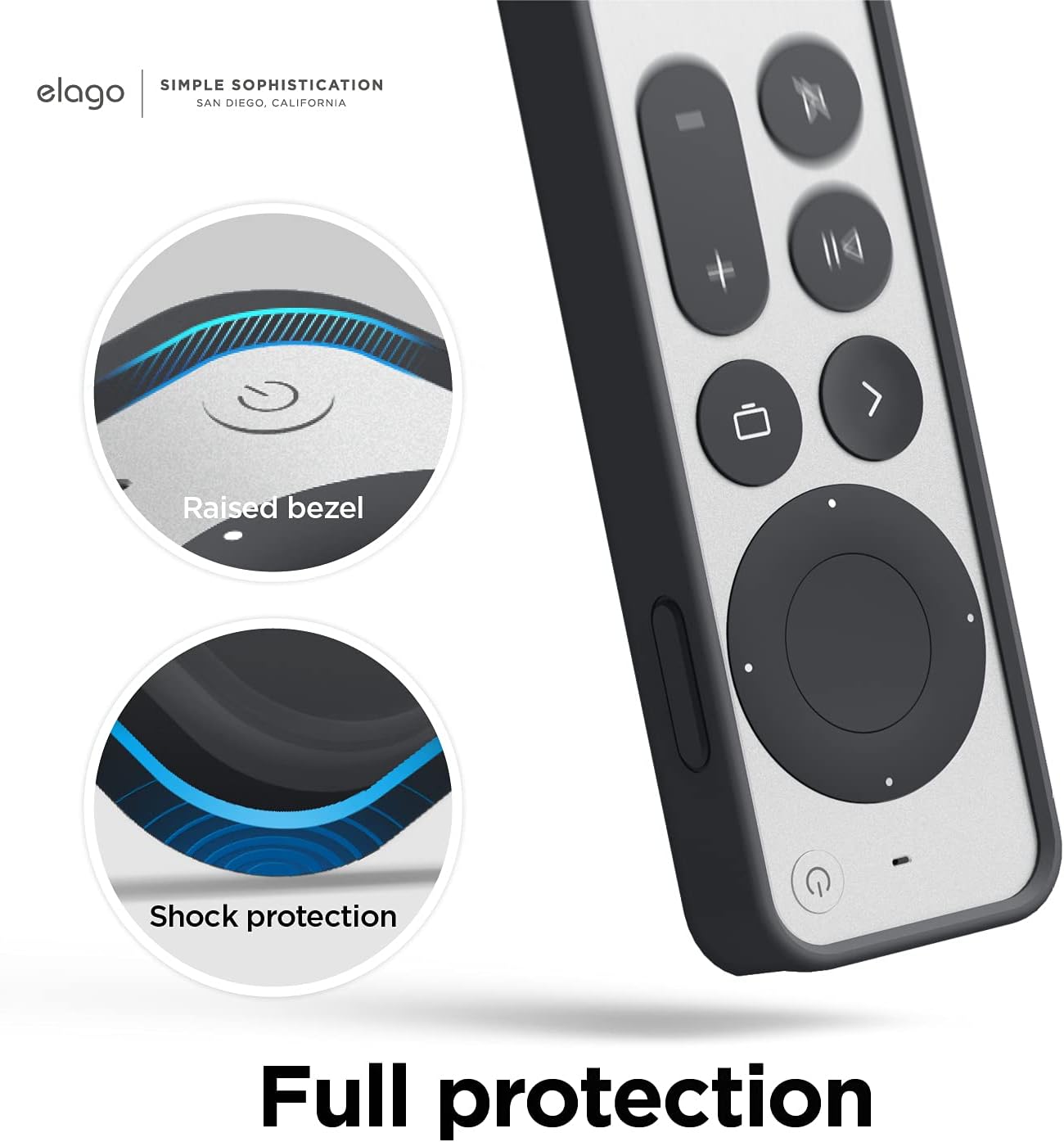 Thumbnail 4 de elago R4 Étui rétro en silicone pour Apple TV 4K Siri Remote 3e (2022) & 2e (2021) – noir
