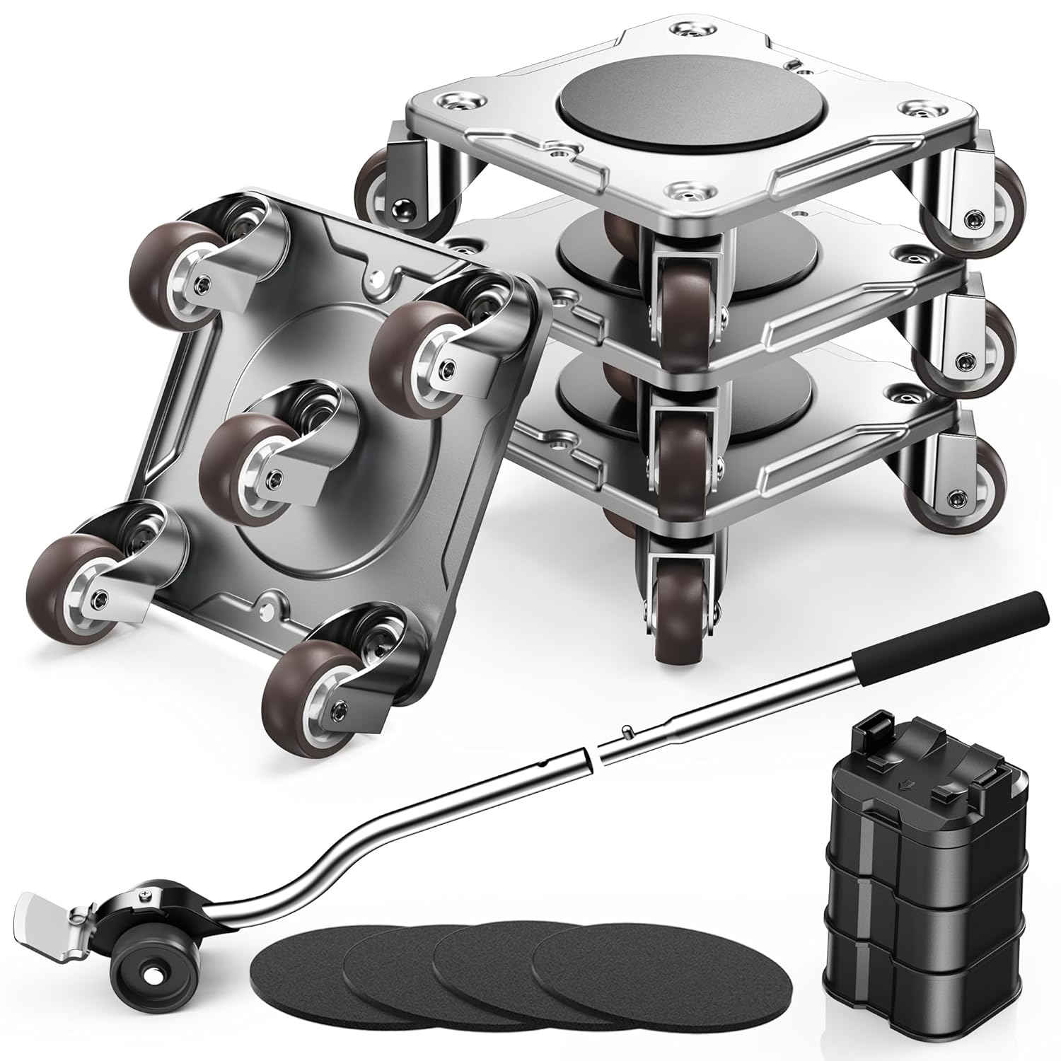 Thumbnail 6 de WOUOW Kit Spostamento Mobili con Funzione Parcheggio – Carrello per Mobili Pesanti (500 kg) con Ruote a 360°