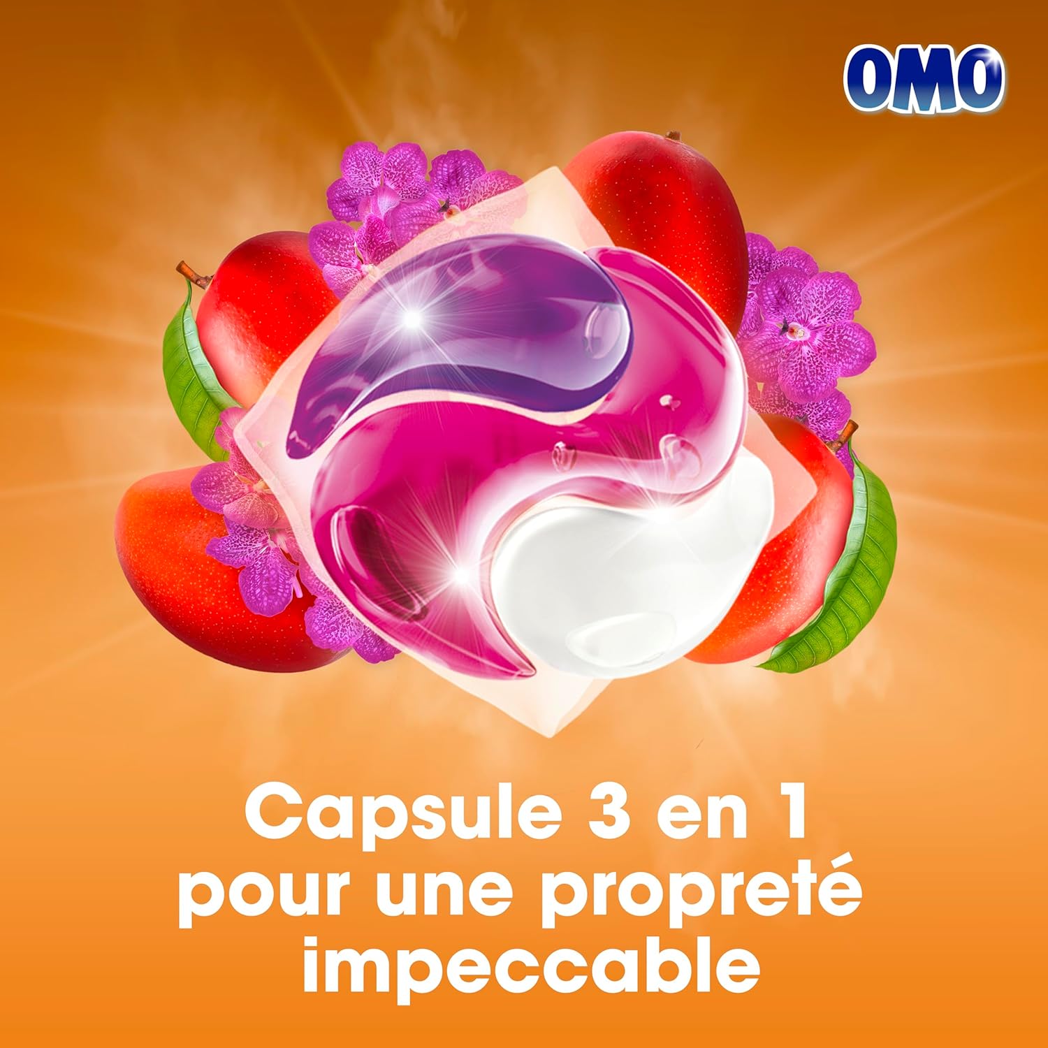 Thumbnail 6 de OMO - Lessive liquide en capsules 3 en 1 En Mangue d'Évasion (87 lavages)