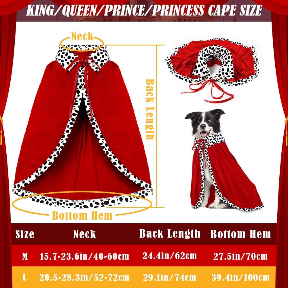 Detalle de Vellibring VB-US-HA326M1P1 Dog King Costume with Adjustable Cape and Crown