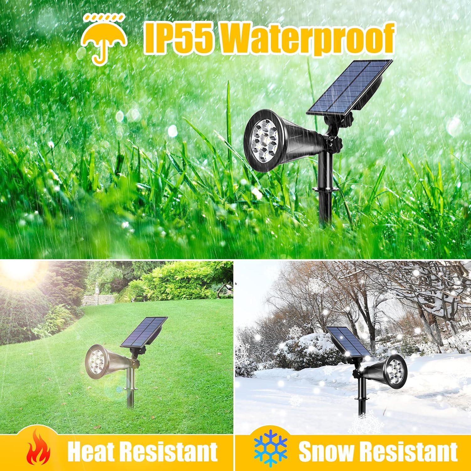 Detalle de Solar landscape spotlights 180° 3000K