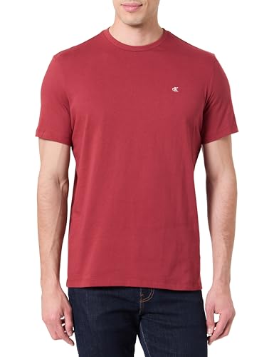 Detalle de Calvin Klein Camiseta de Manga Corta para Hombre Classic Monogram Tee – Rojo (Red Pear), Talla L