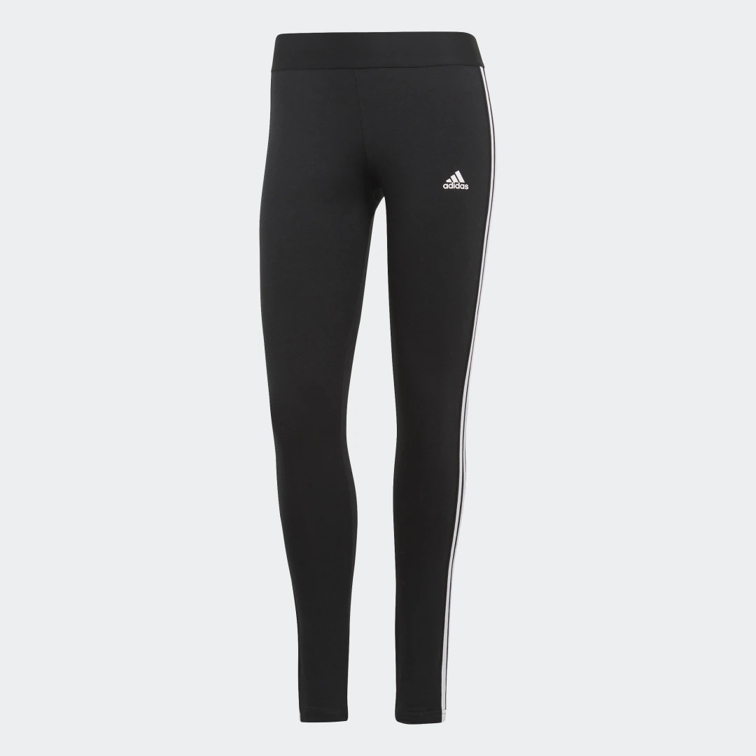 Detalle de Mallas LOUNGEWEAR Essentials 3 bandas de Adidas — Negro