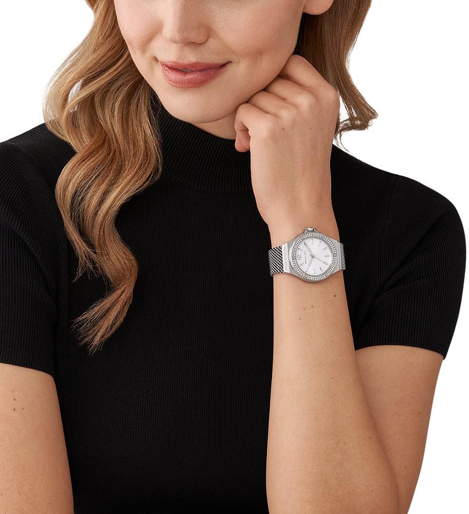 Thumbnail 1 de Michael Kors Lennox Donna: orologio quarzo con cinturino in acciaio inox, stile elegante e affidabile