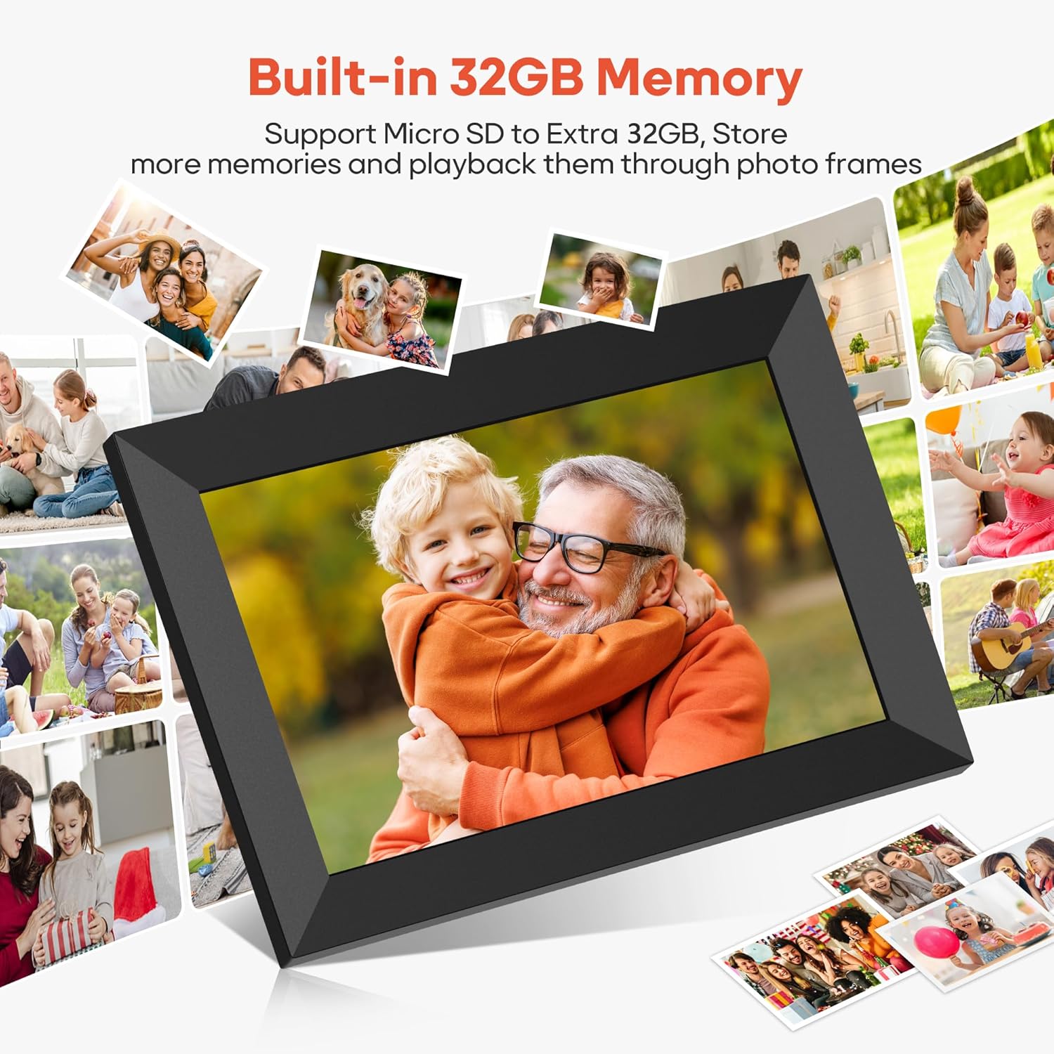 Thumbnail 3 de Frameo WLAN Digitaler Bilderrahmen 2er-Pack – 10,1 Zoll IPS Touchscreen, 32 GB, automatische Drehung