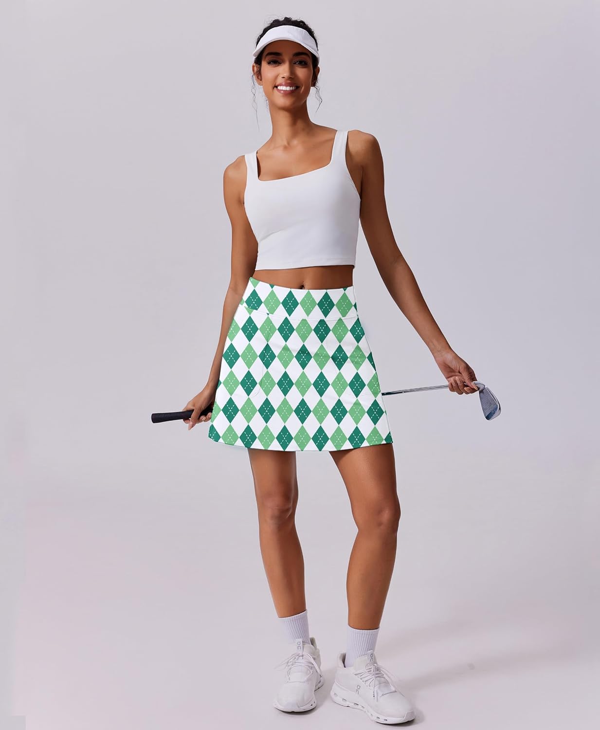Thumbnail 2 de PINSPARK 17" High-Waisted Golf Skorts for Women with UPF 50+ and 4 Pockets