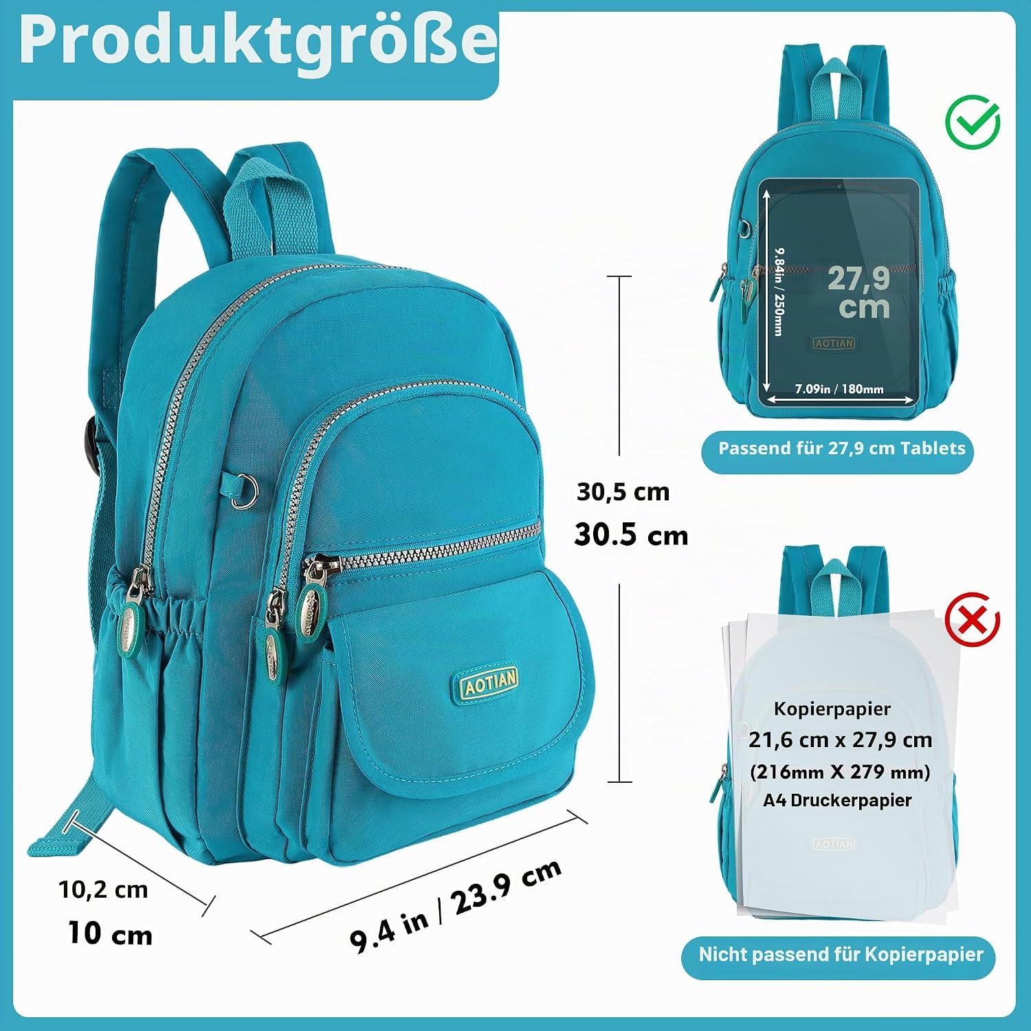 Thumbnail 2 de AOTIAN Mini Rucksack: Leichtgewichtiger Daypack 7 Liter für Mädchen und Damen