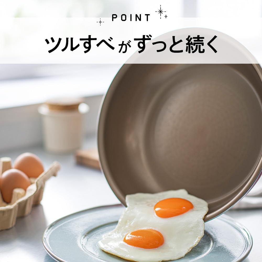 Detalle 2 de ドウシシャ エバークック フィット フライパン 28cm IH・ガス火対応 着脱式 スモーキーブルー