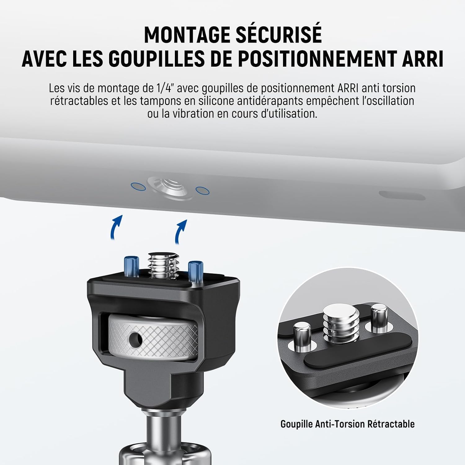 Thumbnail 3 de NEEWER Bras Magique Articulé 7" UA082 — support d’écran et accessoires photo/vidéo avec montage 1/4" et 3/8