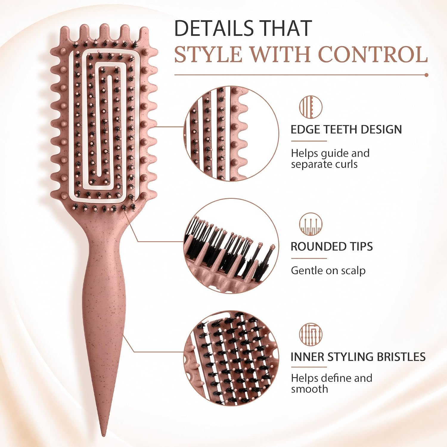 Detalle de Quenxe Curl-defining brush, ABS