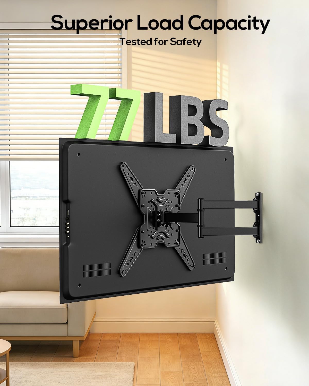 Detalle 2 de USX MOUNT XMM919 Full-Motion TV Wall Mount, 26–65 Inches, 77 lb Capacity