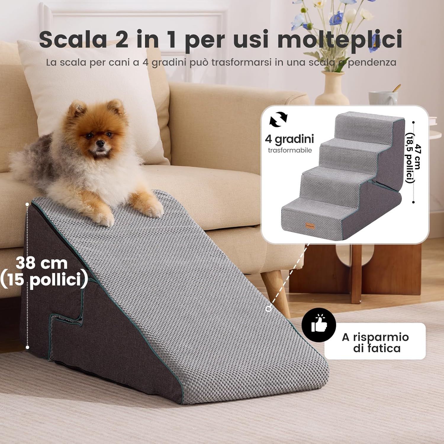 Detalle de Gardner Pet Scala per cani 2 in 1