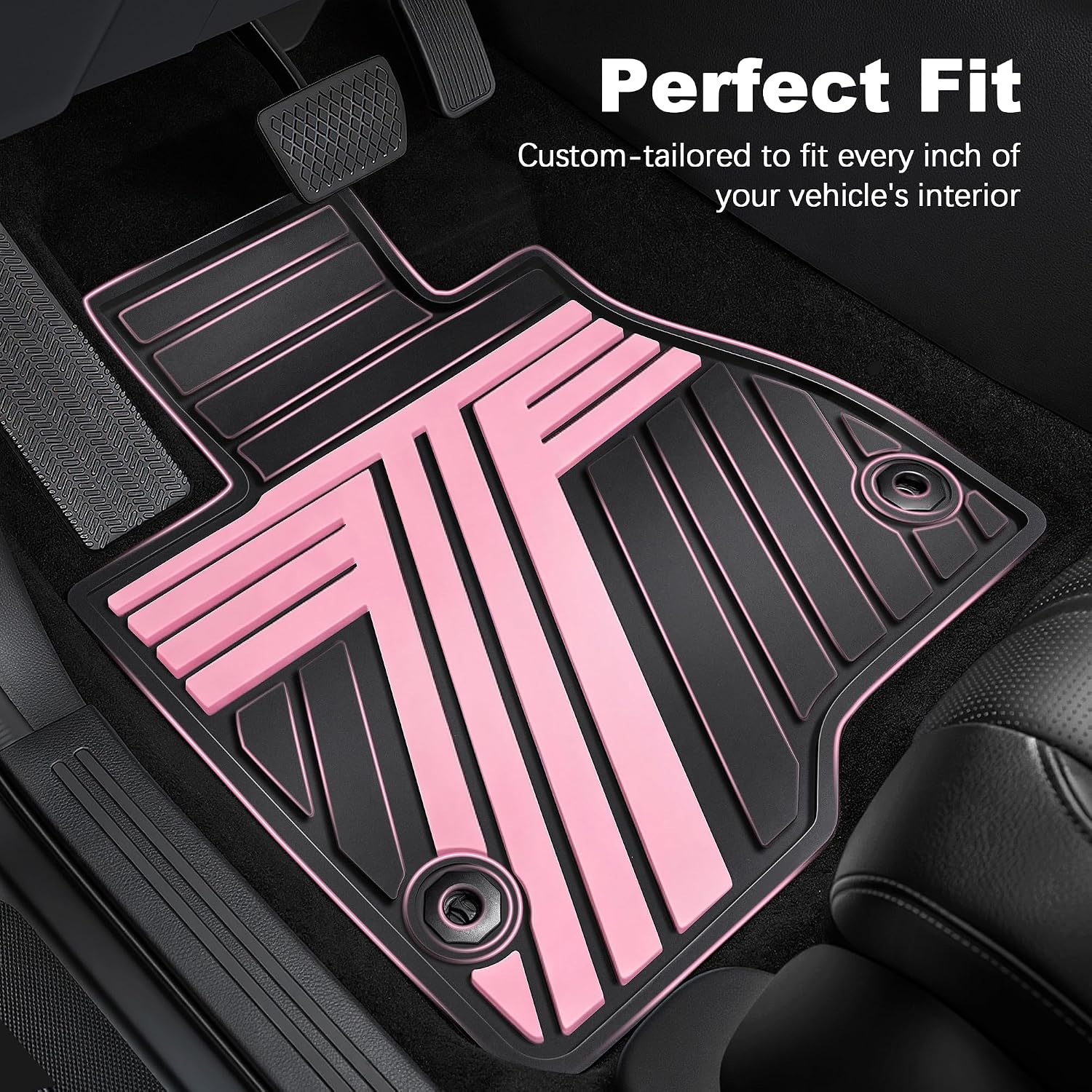 Thumbnail 1 de Floor Mats Fit for Honda Civic 2016-2021 (Sedan/Hatchback) & 2016-2020 Coupe, All Weather Custom Fit Anti-Slip Car Mats
