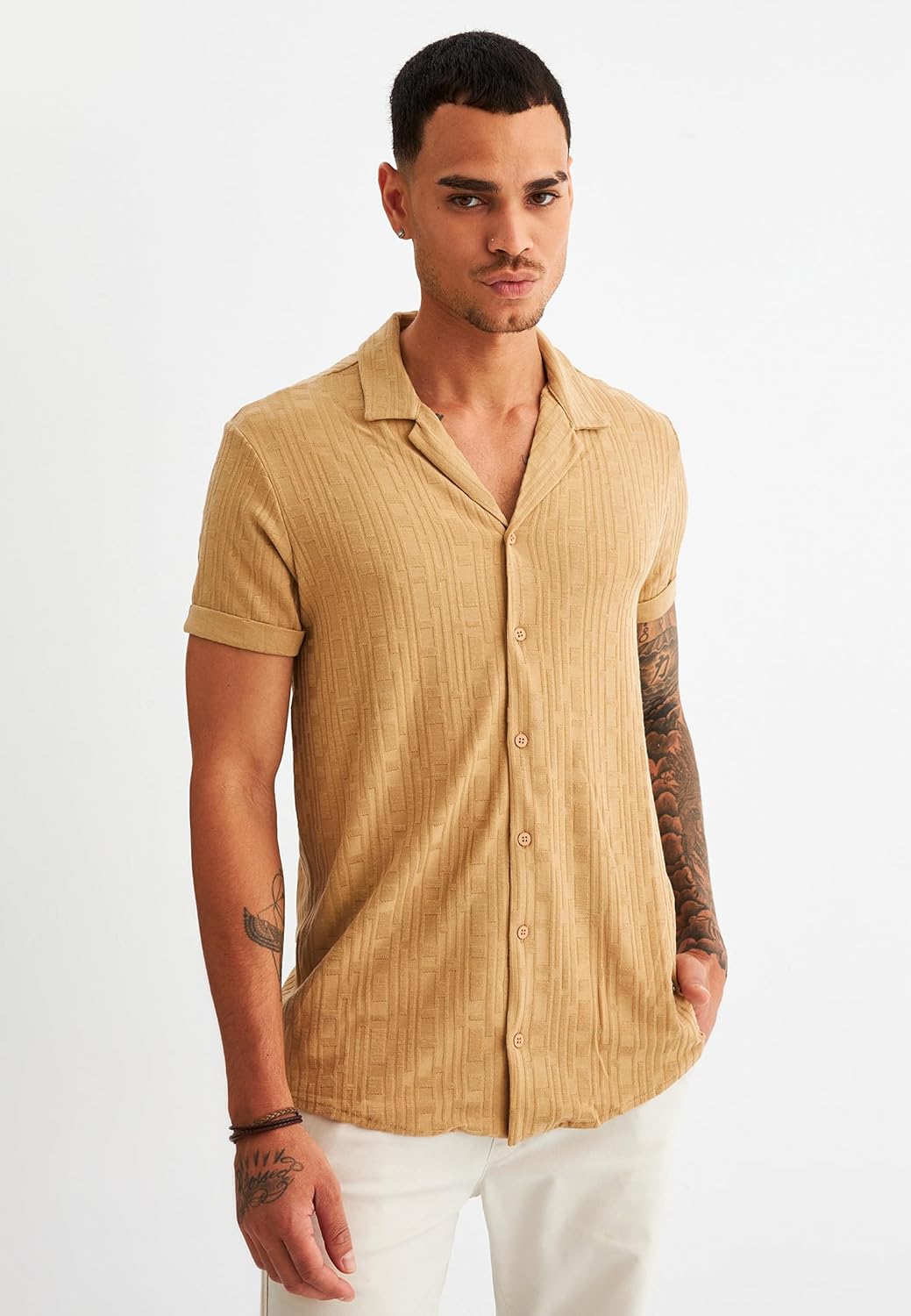 Detalle 2 de Leif Nelson LN55675 - T-shirt d'été à manches courtes pour hommes