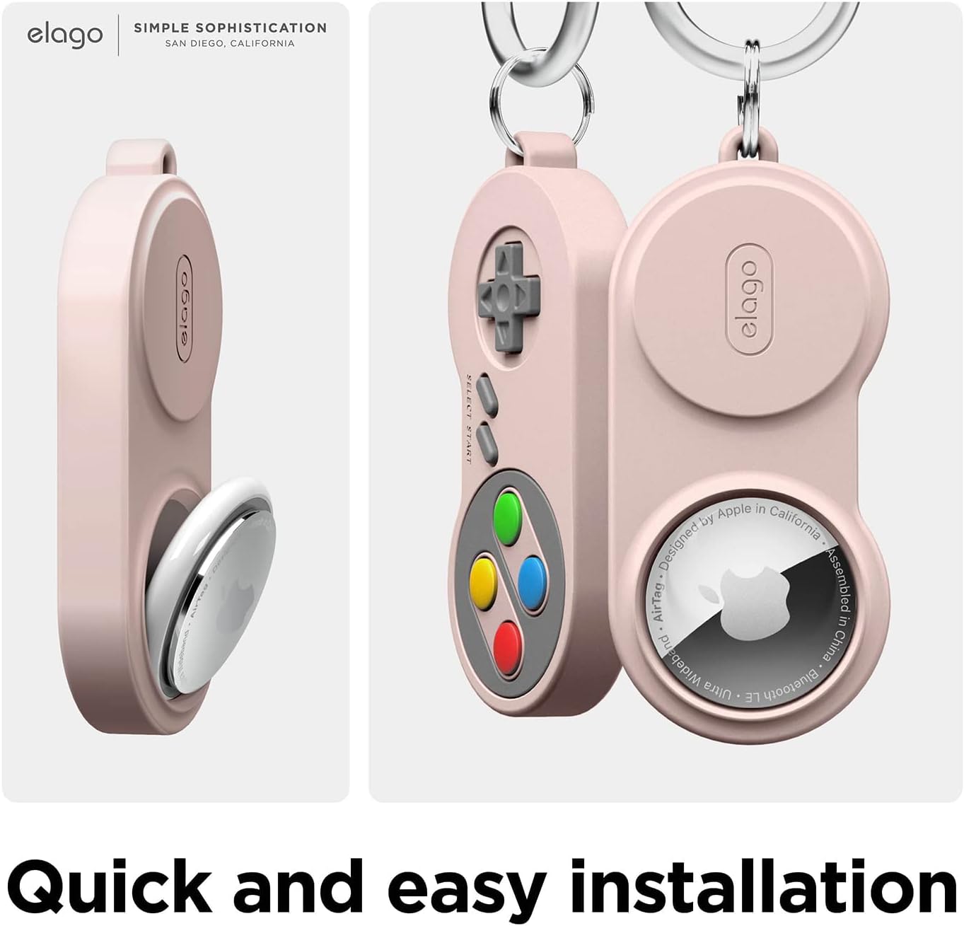 Thumbnail 4 de elago W5 Coque porte-clés compatible AirTag (2e génération & 1re génération) – protection antichute, design rétro