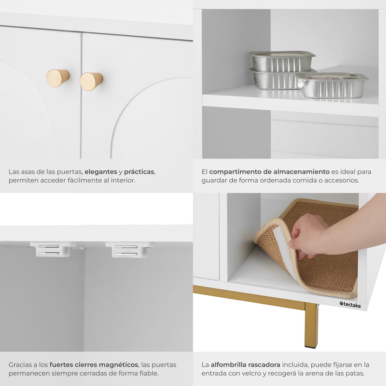 Thumbnail 4 de tectake® Mueble arenero 80 x 52 x 61,5 cm