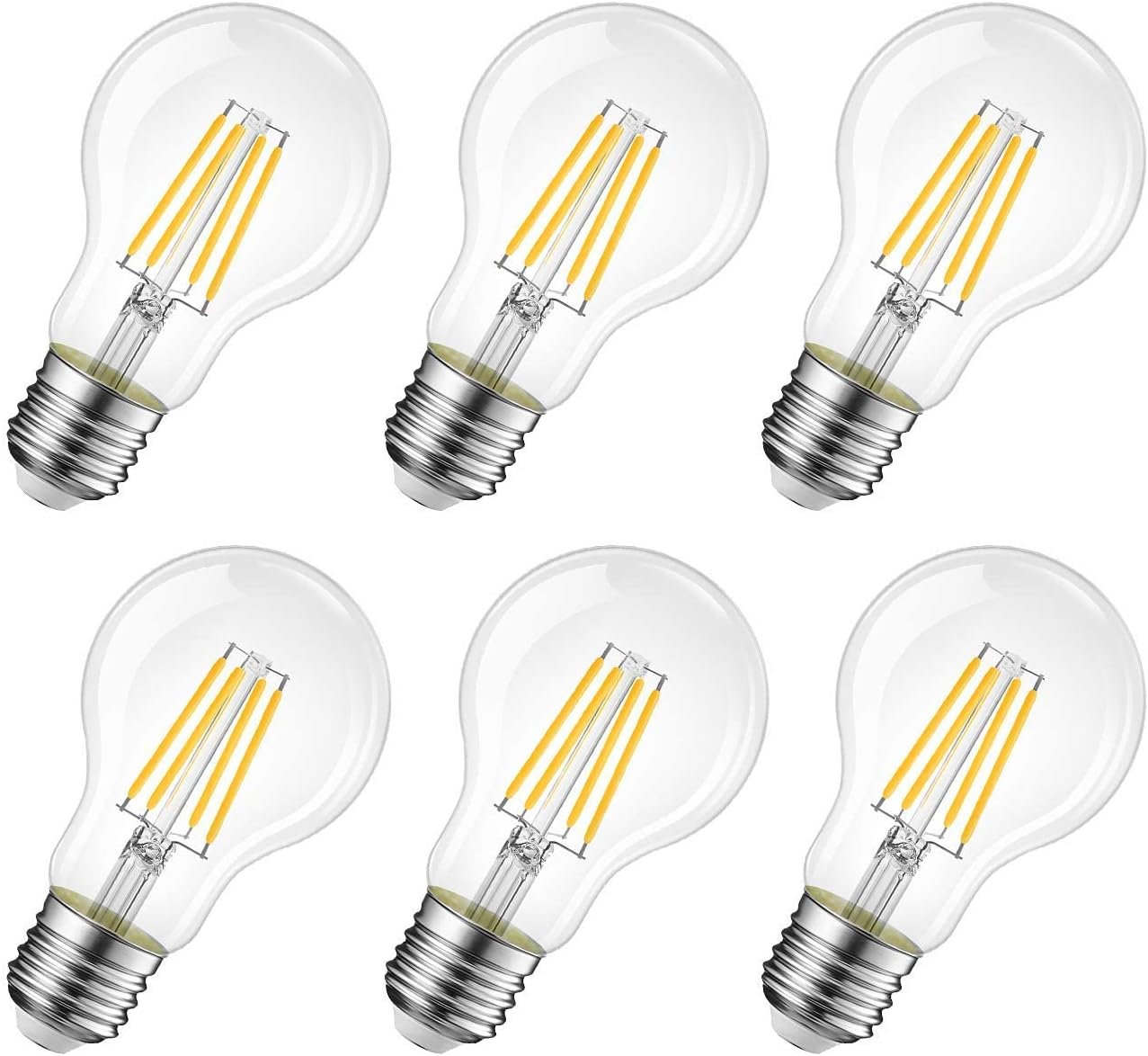 Thumbnail 6 de LVWIT B22 Golfball LED Bayonet Filament Bulb — 5.5W, 806LM, 2700K Warm White, 220-240V, 6-Pack