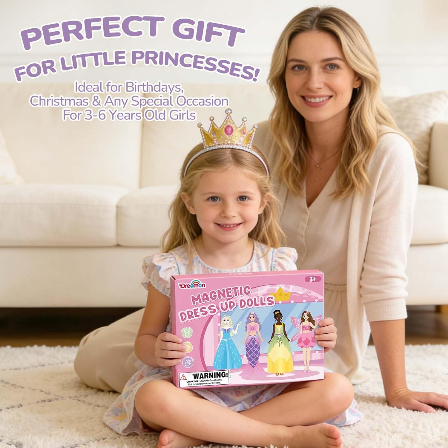 Detalle de Dreamon Magnetic Dress Up Dolls – 37 Pieces for Creative Princess Play (3+ Years)