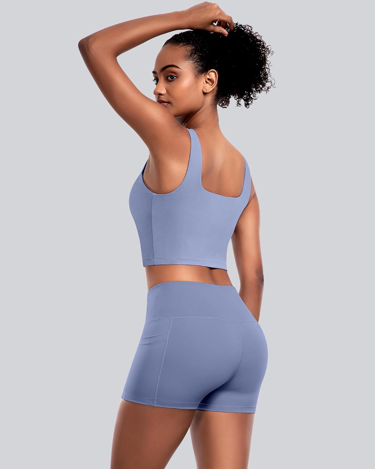 Detalle de Womens Sports Bras 5 Packs: Square Neck Longline with Removable Pads