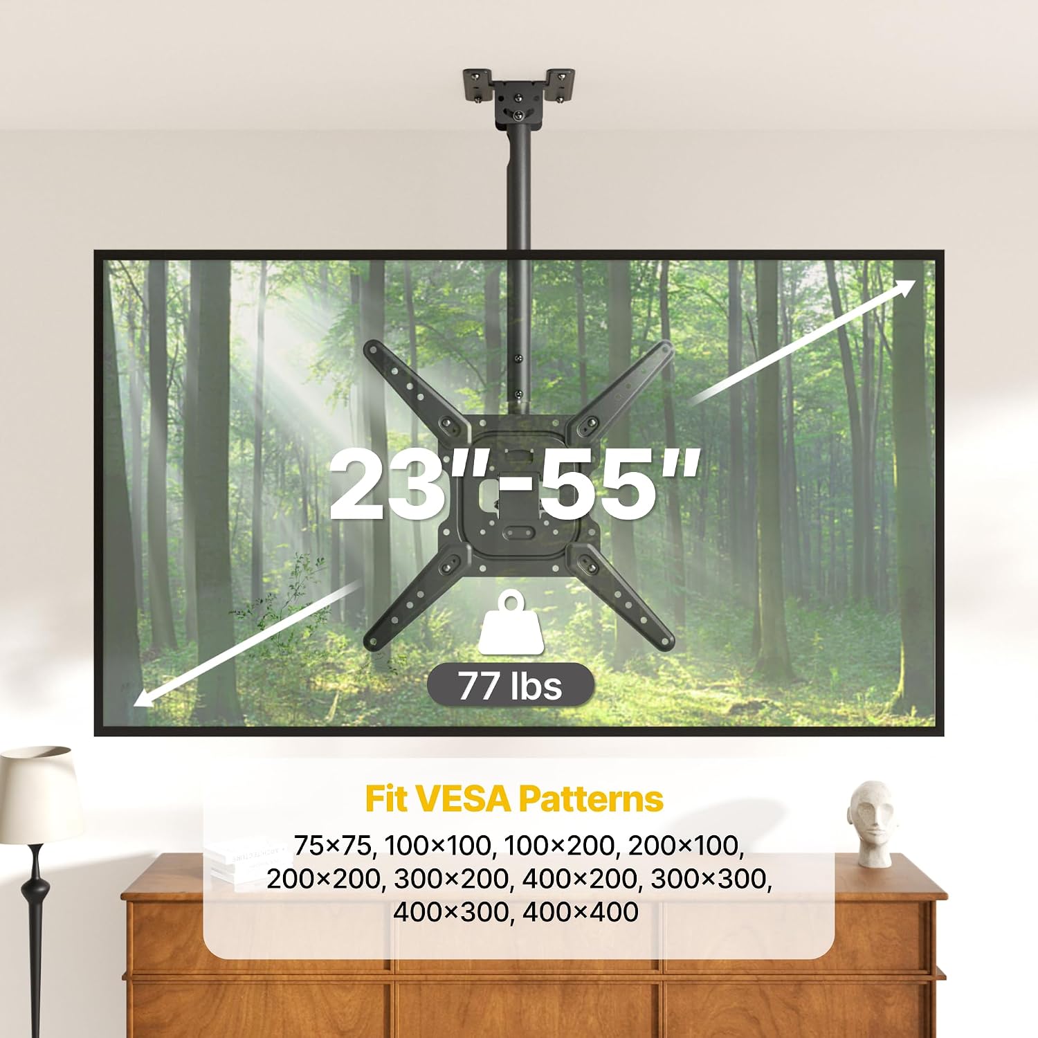 Detalle de monTEK Ceiling TV Mount for 23-55 inch Displays