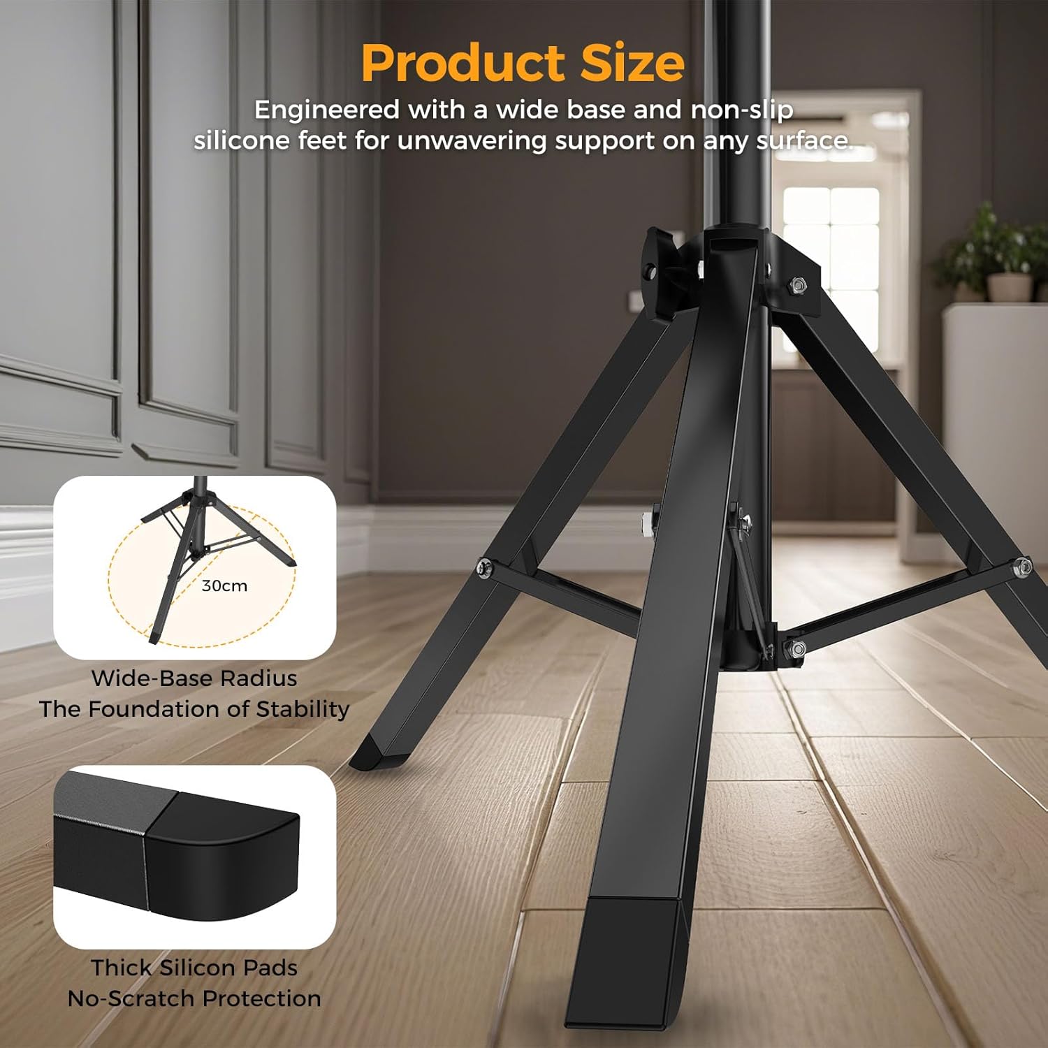 Detalle de VOOPVOR 100-inch Outdoor Projector Screen with Stand — Portable 16:9, Wrinkle-Free, 4K HD Ready