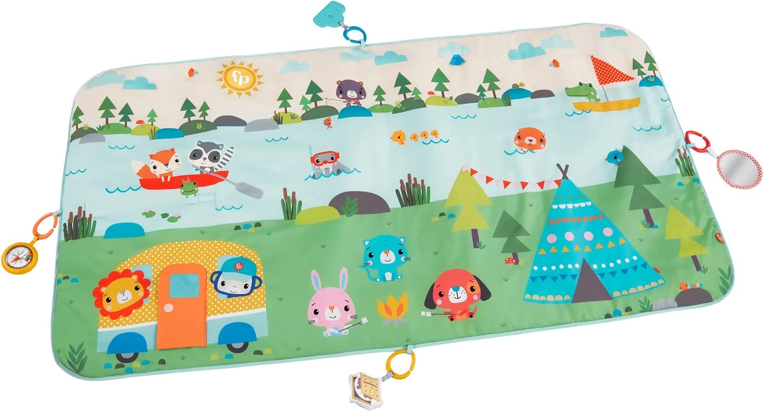 Thumbnail 3 de Fisher-Price Grandi Avventure tappetino attività da campeggio 152 x 81 cm con accessori (GXR53)
