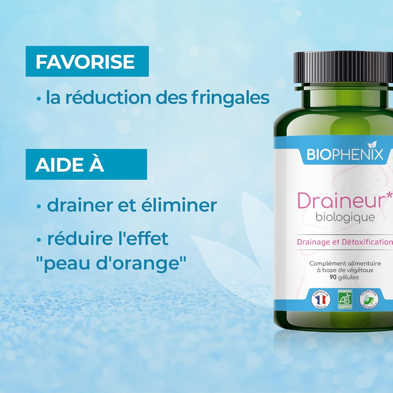 Thumbnail 3 de Biophénix Draineur Biologique 90 gélules – complément alimentaire BIO 100% végétal