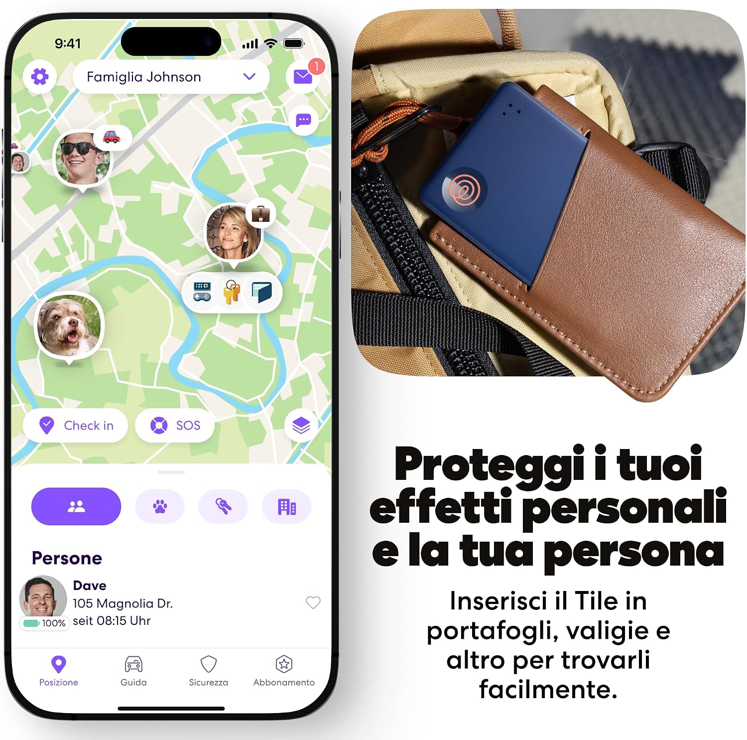 Detalle 2 de Life360 Tile Slim: Localizzatore Bluetooth sottile per portafogli, bagagli e molto altro